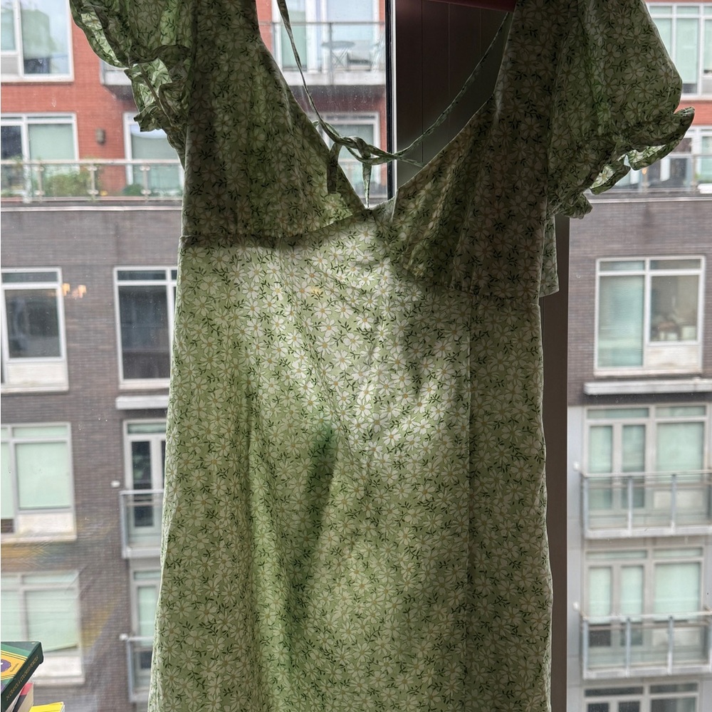 Free People Light Green Floral Dress